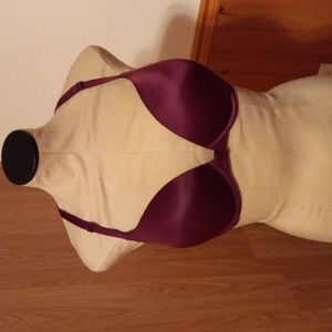 VS racer back bra, garnet or burgundy colored